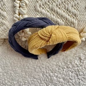 Set of headbands blue and yellow